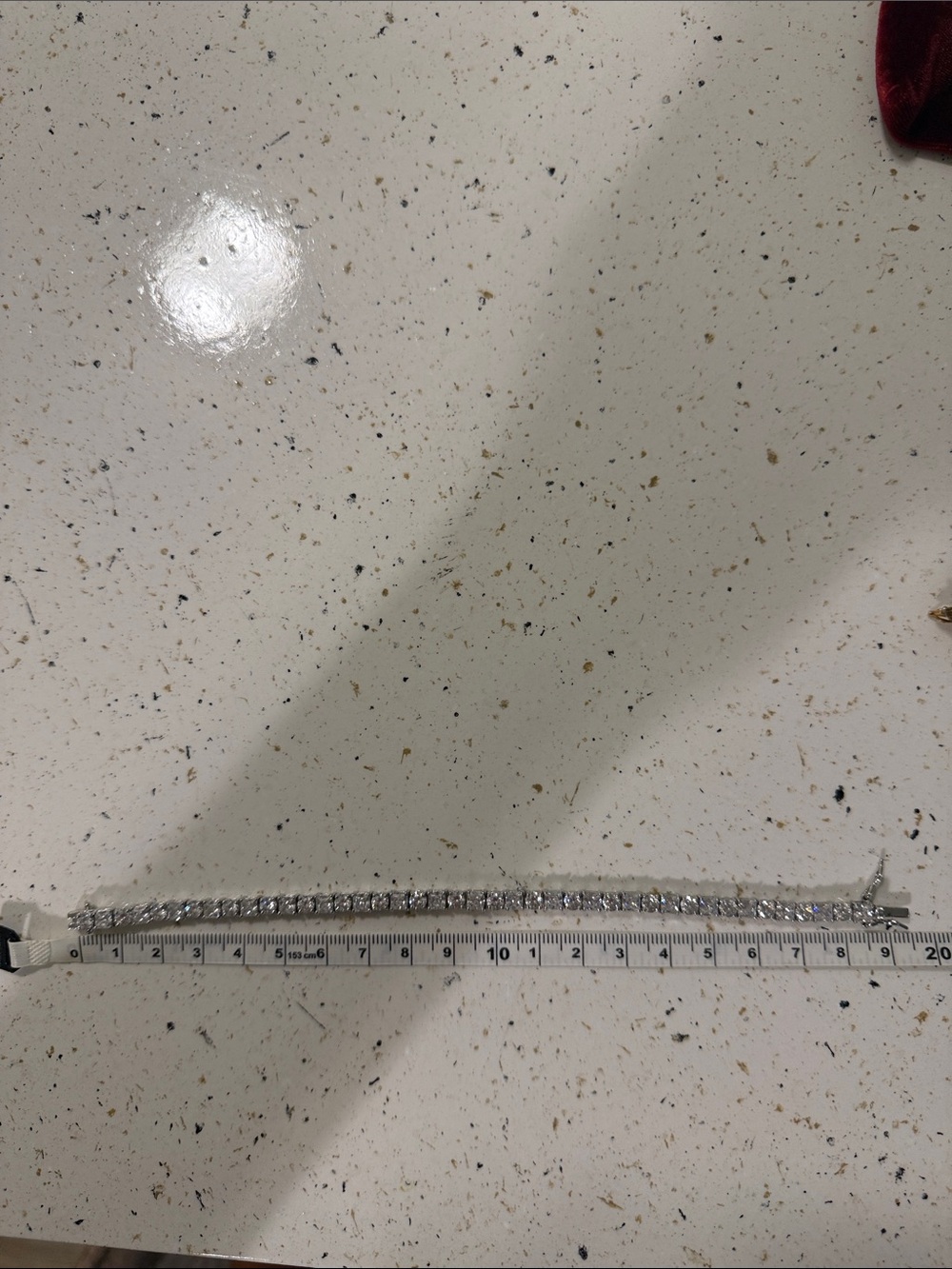 925 Thailand Stamped princess cut tennis bracelet. - Picture 7 of 7